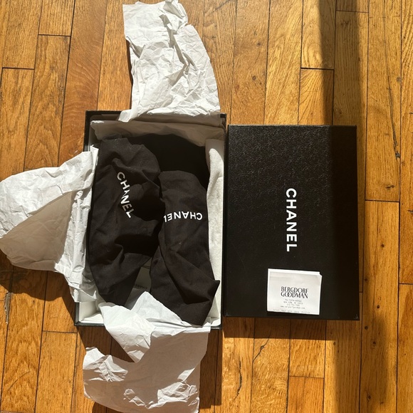 Chanel cream pearl beaded sequin bridal slingback limited edition 36.5 - Picture 5 of 10